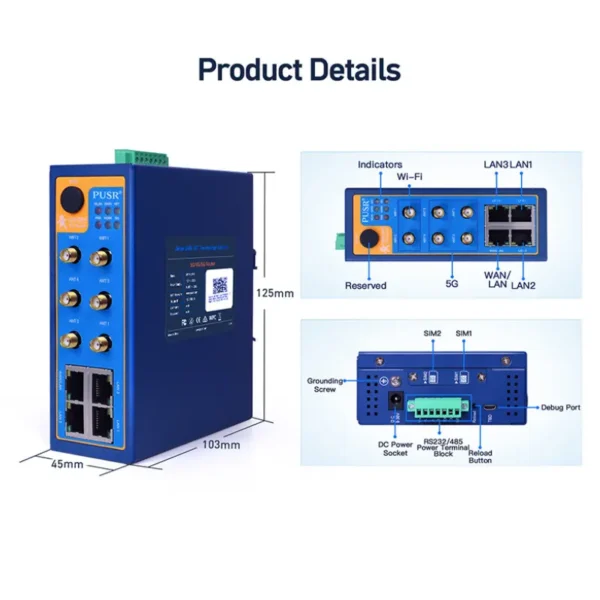 مودم صنعتی PUSR مدل USR-G816 | مودم 5G - Image 5